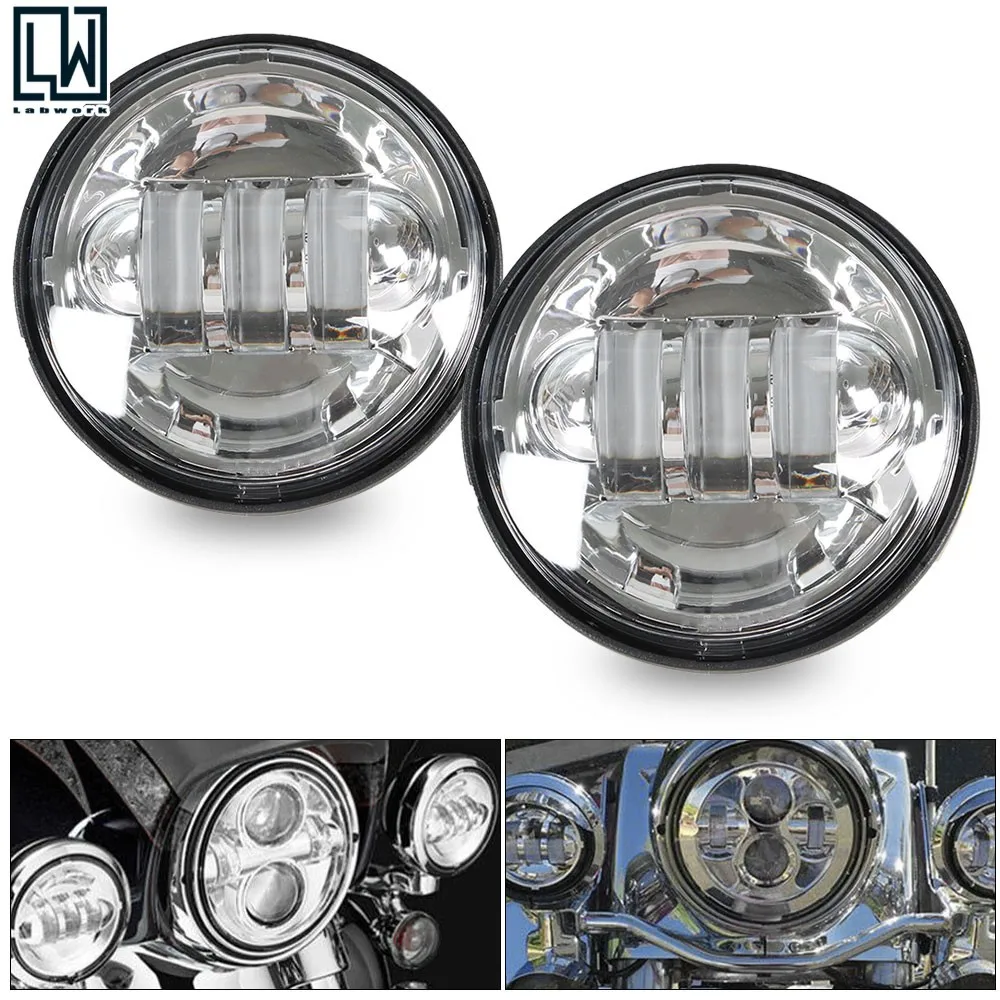 2x4,5 дюйма светодиодные противотуманные фары для Dyna FLST Softail Yamaha 
2x4,5 дюйма светодиодные противотуманные фары для Dyna FLST Softail Yamaha