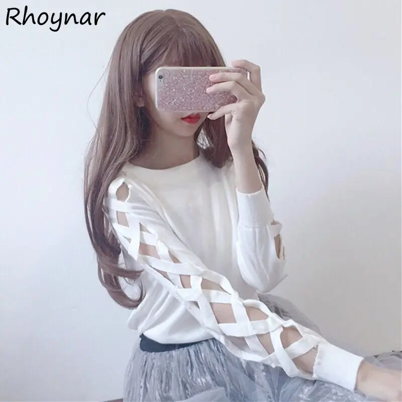 Long Sleeve T-shirts Women Hollow Out Design Sexy Elegant Basic All-match Fashion Korean Style Spring New Female футболка Casual
Long Sleeve T-shirts Women Hollow Out Design Sexy Elegant Basic All-match Fashion Korean Style Spring New Female футболка Casual