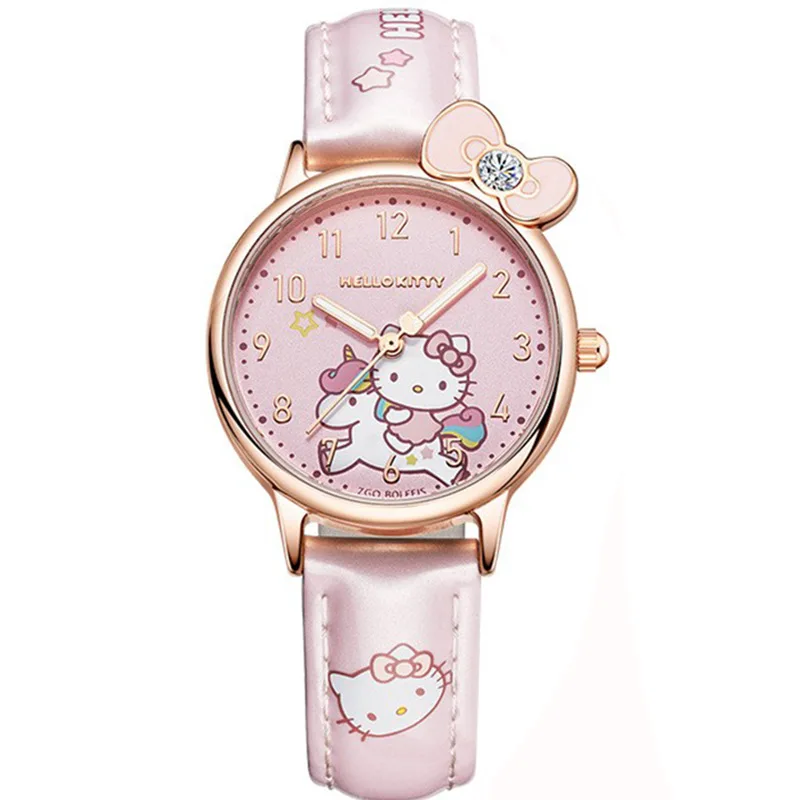Cute Cartoon Kawaii Sanrio Genuine Kitty Cat Children's Watch Female Student Girl New Fashion Waterproof Luminous Quartz Watch
Cute Cartoon Kawaii Sanrio Genuine Kitty Cat Children's Watch Female Student Girl New Fashion Waterproof Luminous Quartz Watch
