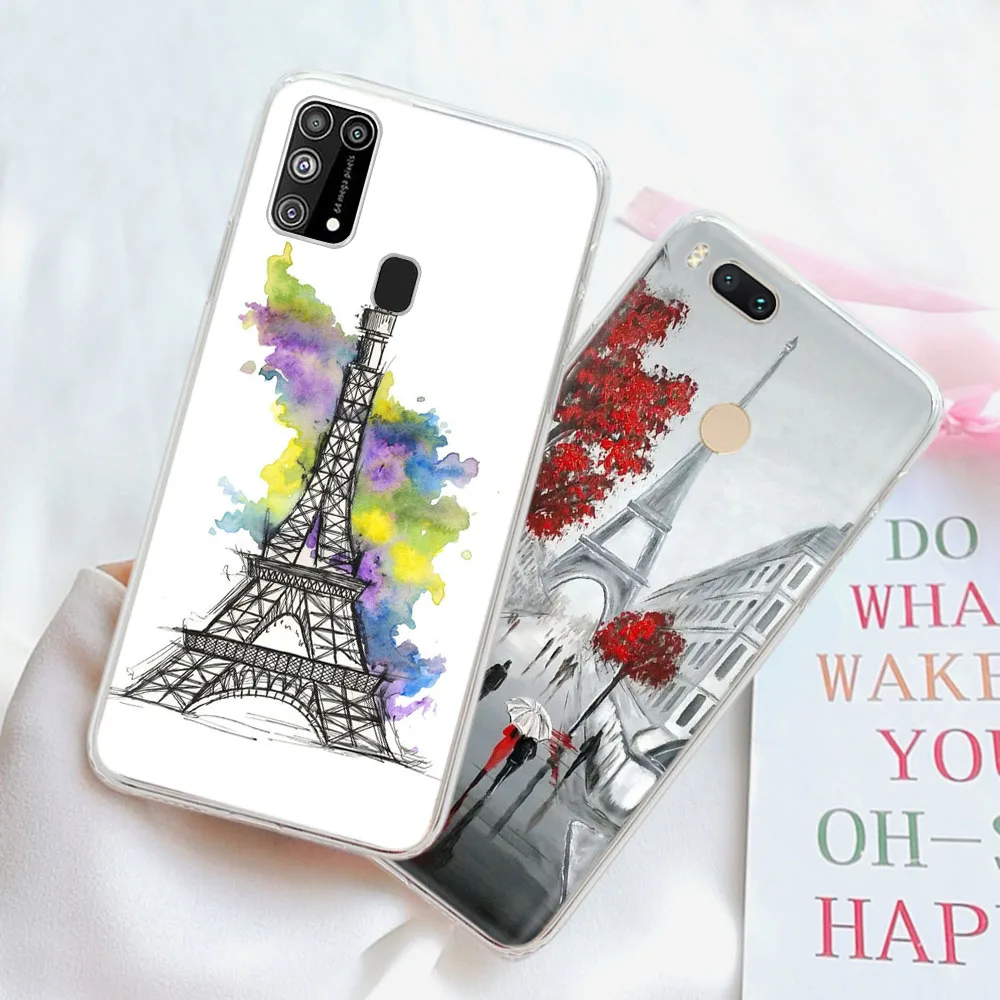 

Eiffel Tower Transparent Case for Tecno Camon 15 16 17 Spark Go 5 6 AIR 7 7P 8 8P 8C Pro