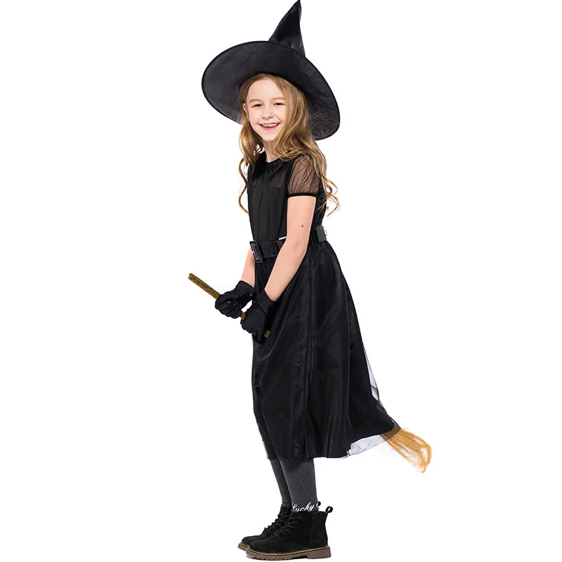 Halloween Costume Photography Dress Cosplay Black Children's Wear Witch Costume Show Mesh Witch
Halloween Costume Photography Dress Cosplay Black Children's Wear Witch Costume Show Mesh Witch