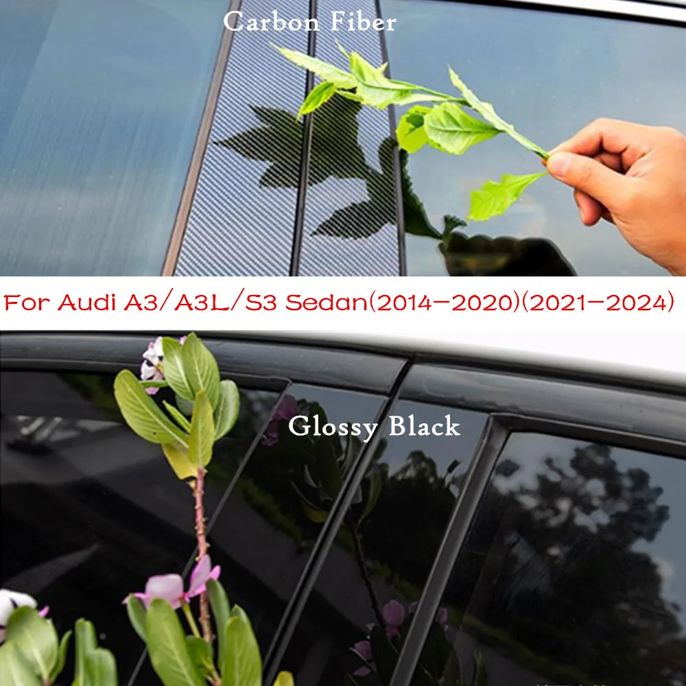 For VW Audi A3 A3L S3 2014-2020-2021-2024 Car PC Material Pillar Post Cover Door Trim Window Molding Sticker Plate Accessories 
For VW Audi A3 A3L S3 2014-2020-2021-2024 Car PC Material Pillar Post Cover Door Trim Window Molding Sticker Plate Accessories