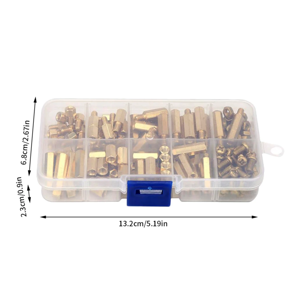 180Pcs M4 Hexagonal Separator Kit Brass Insulation Column with Screws Hex Nut Assortments
180Pcs M4 Hexagonal Separator Kit Brass Insulation Column with Screws Hex Nut Assortments