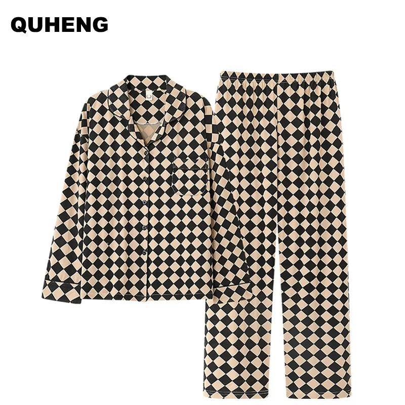 Пижамный комплект QUHENG для женщин, хлопковый кардиган на пуговицах для осени и зимы, пижама с длинными рукавами, штаны с мультяшным принтом, о...
Пижамный комплект QUHENG для женщин, хлопковый кардиган на пуговицах для осени и зимы, пижама с длинными рукавами, штаны с мультяшным принтом, о...