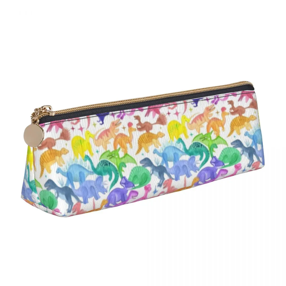 Roarsome Rainbow Dinosaurs Leather Pencil Case Animal Print Stationery For Teens Pencil Box Cute Big Triangle Pen Organizer
Roarsome Rainbow Dinosaurs Leather Pencil Case Animal Print Stationery For Teens Pencil Box Cute Big Triangle Pen Organizer