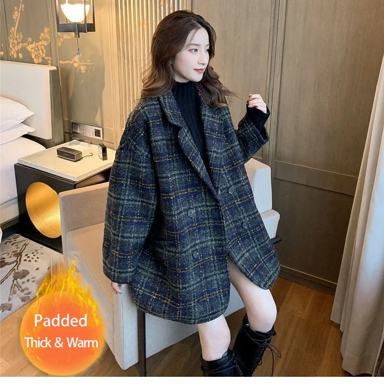 Bella philosophy Winter Korean Overcoat Women Vintage Woolen Loose Coats female Double Breasted Turn-down Collar Overcoat
Bella philosophy Winter Korean Overcoat Women Vintage Woolen Loose Coats female Double Breasted Turn-down Collar Overcoat