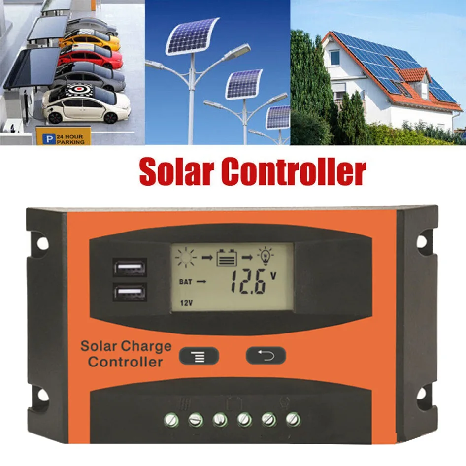 Solar Panels Charger Controller Home Garden Auto Charge Controller LCD Screen Regulator Solar Panel User Manual
Solar Panels Charger Controller Home Garden Auto Charge Controller LCD Screen Regulator Solar Panel User Manual