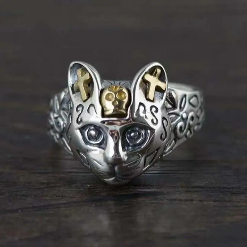 Retro Mysterious Totem Cross Cat Ear Ring Opening Adjustable Ring Men's and Women's Hip-hop Party Jewelry Gifts Wholesale
Retro Mysterious Totem Cross Cat Ear Ring Opening Adjustable Ring Men's and Women's Hip-hop Party Jewelry Gifts Wholesale