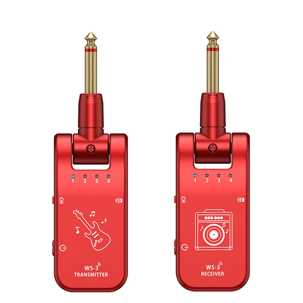 UHF Wireless Guitar Audio System Rechargeable 4 Channels Transmitter Receiver Lightweight Wireless Guitar Transmitter Receiver
UHF Wireless Guitar Audio System Rechargeable 4 Channels Transmitter Receiver Lightweight Wireless Guitar Transmitter Receiver