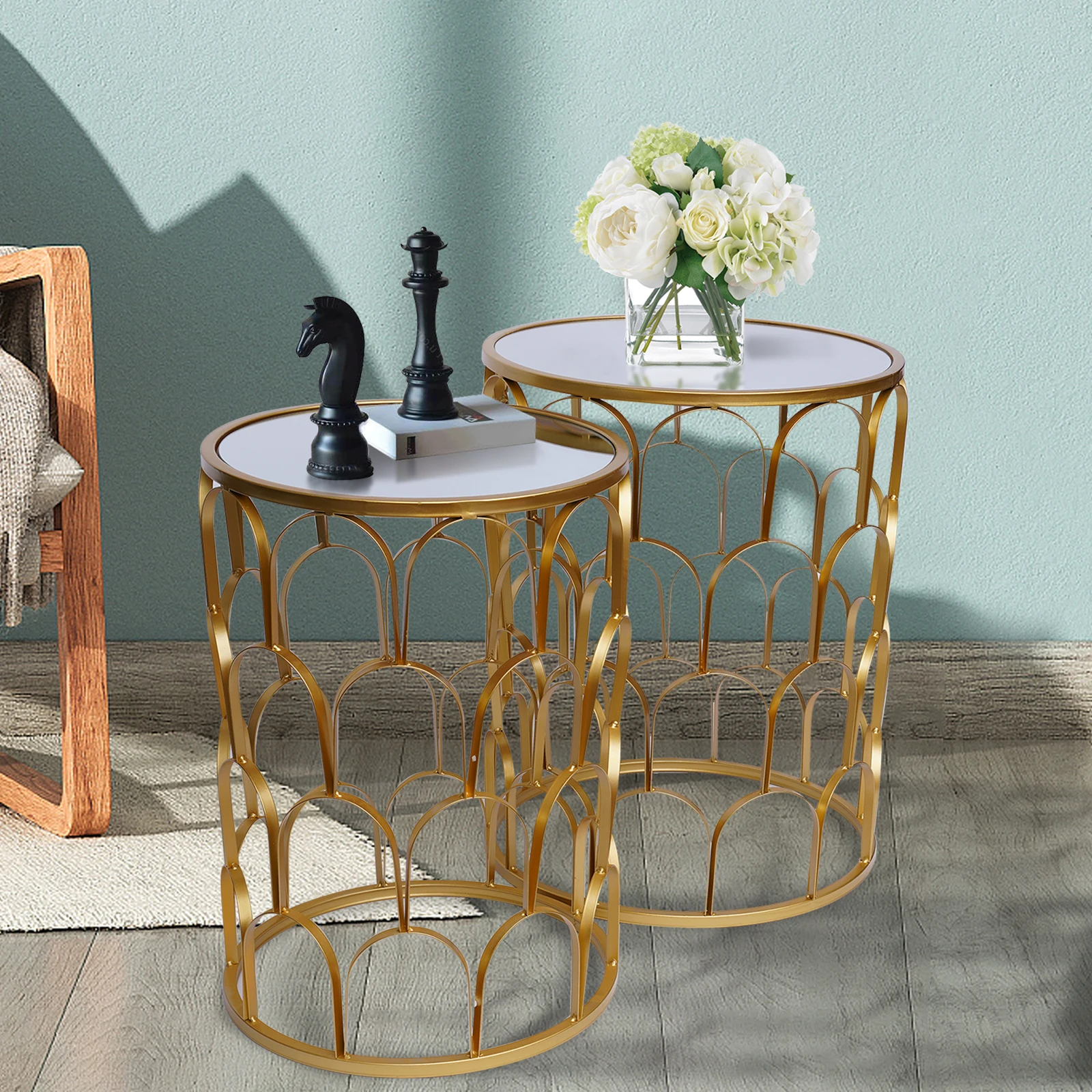 End TablesMetal Nesting Side End Nesting Side Coffee Round End Table Set
End TablesMetal Nesting Side End Nesting Side Coffee Round End Table Set