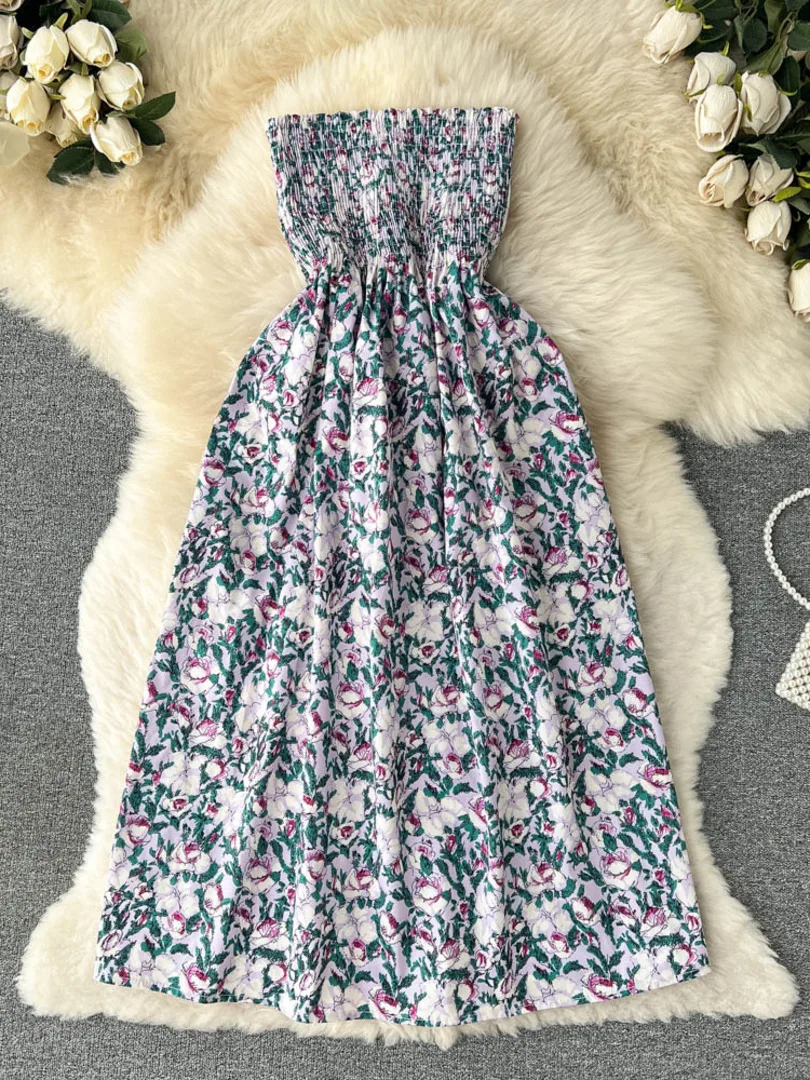 Summer Floral Dress for Women Fashion Strapless Sleeveless A-line Party Dress Robe Sexy Boho Beach Sundress Vestidos Femininos
Summer Floral Dress for Women Fashion Strapless Sleeveless A-line Party Dress Robe Sexy Boho Beach Sundress Vestidos Femininos
