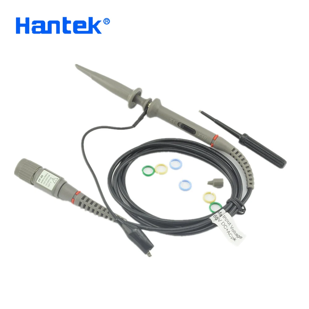 

Hantek Digital Oscilloscope Probes x1 x10 60MHz 100MHz 200MHz 250MHz Osciloscopio Tester Accessories with Alligator Clip