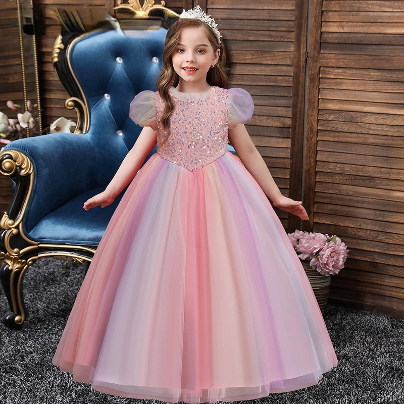 Летнее вечернее платье для девочек, Радужное платье принцессы с коротким пышным рукавом и блестками, платье для ведущего пианино на день ро...
Летнее вечернее платье для девочек, Радужное платье принцессы с коротким пышным рукавом и блестками, платье для ведущего пианино на день ро...