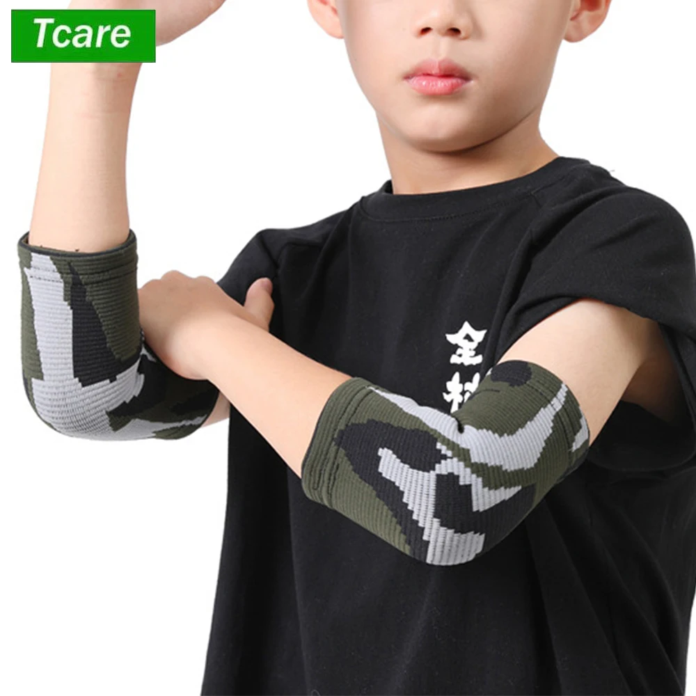

Детский вязаный коленчатый бандаж Tcare, 1 пара, компрессионные защитные рукава для волейбола, тяжелой атлетики, тенниса, тенниса, тендинита, Новинка