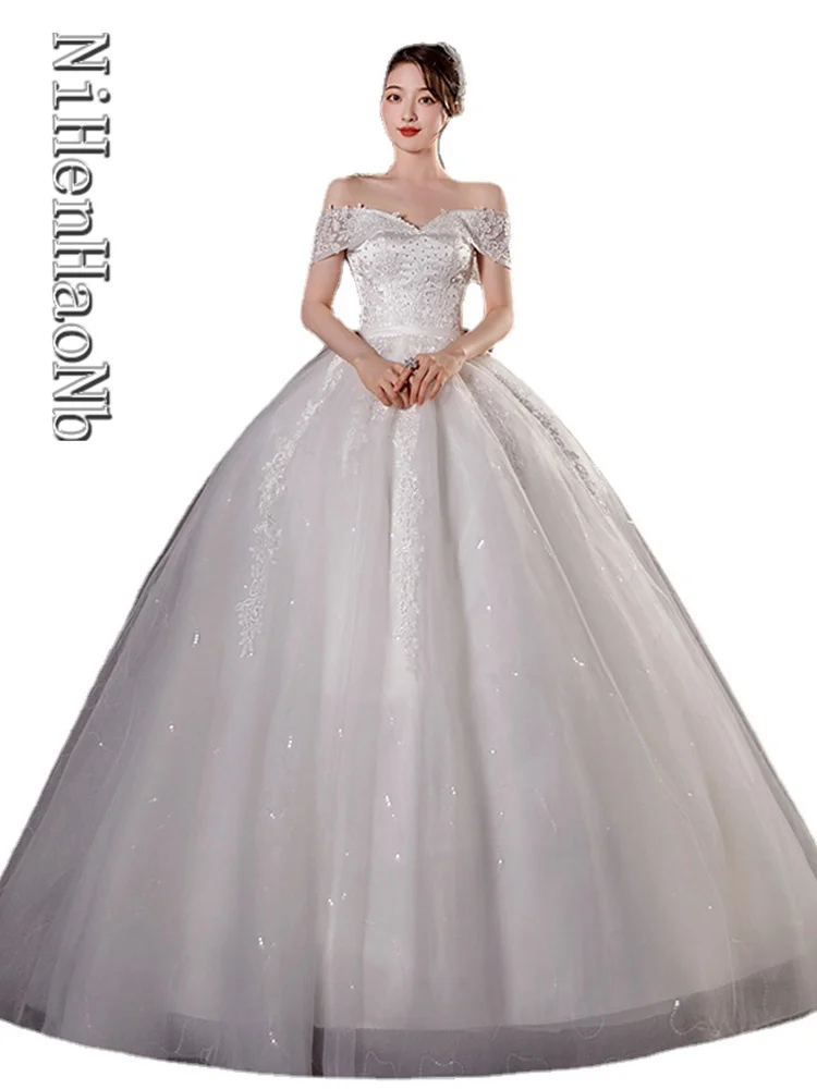 Ball Gown Wedding Dresses Off The Shoulder Wedding Gowns Elegant Appliques Beaded Bridal Dress Plus Size
Ball Gown Wedding Dresses Off The Shoulder Wedding Gowns Elegant Appliques Beaded Bridal Dress Plus Size