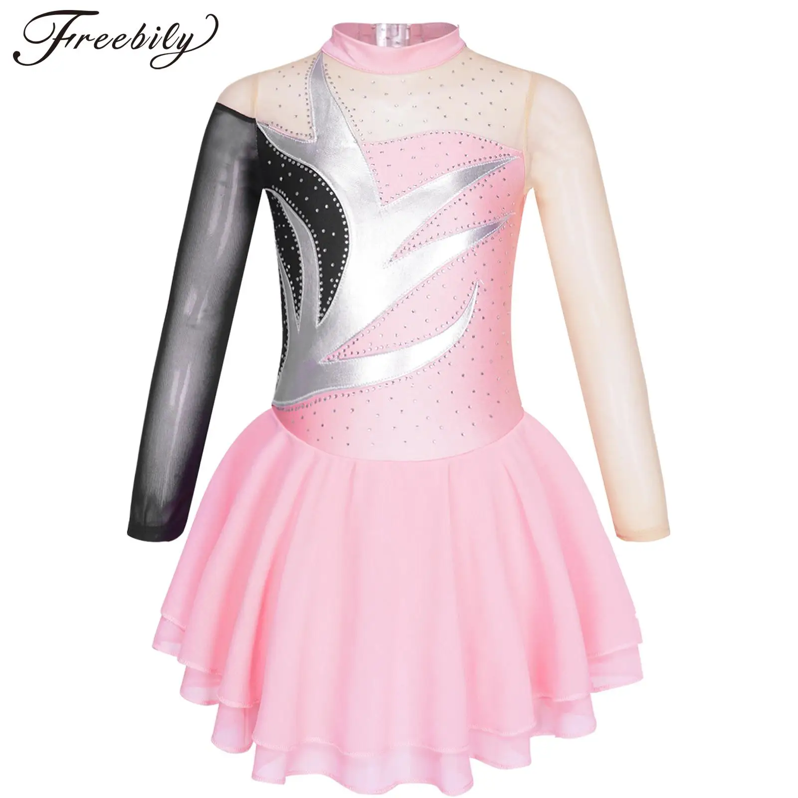 Kids Girls Shiny Rhinestone Figure Ice Skating Dress Lyrical Dance Costume Ballet Dance Leotard Tutu Dress Ballerina Dancewear
Kids Girls Shiny Rhinestone Figure Ice Skating Dress Lyrical Dance Costume Ballet Dance Leotard Tutu Dress Ballerina Dancewear