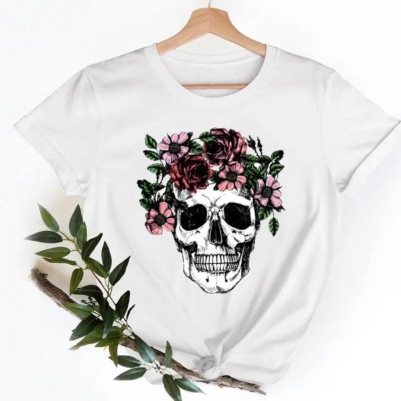 Women Skull Scary Trend Cute Clothing Summer Short Sleeve Graphic Tee T-shirts Female Ladies Fashion Casual Tshirt Clothes
Women Skull Scary Trend Cute Clothing Summer Short Sleeve Graphic Tee T-shirts Female Ladies Fashion Casual Tshirt Clothes