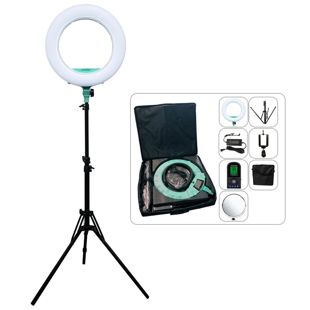 Yidoblo AX-480EII LCD Screen RC Makeup Tattoo Photography Ring lamp 18 240PCS LED Ring Light Bio-color Adjustable LED Lamp Kit
Yidoblo AX-480EII LCD Screen RC Makeup Tattoo Photography Ring lamp 18 240PCS LED Ring Light Bio-color Adjustable LED Lamp Kit