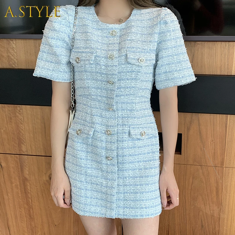 New Arrival Luxury Tweed Ladies Beading All-Match Vintage Woolen Slim Elegant Women Office Work Wear Dress Vestidos
New Arrival Luxury Tweed Ladies Beading All-Match Vintage Woolen Slim Elegant Women Office Work Wear Dress Vestidos