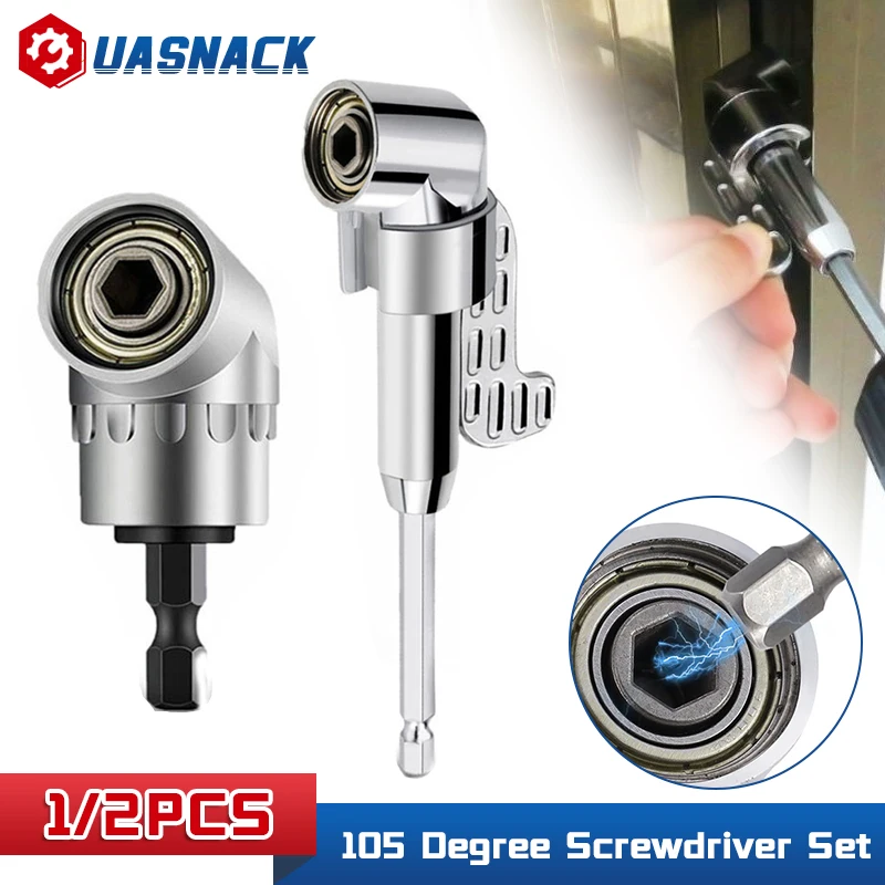 1/4'' Hex Bit Socket 105 Degree Angle Screwdriver Socket Holder Adapter Adjustable Bits Drill Bit Angle Screw Driver Tool Parts
1/4'' Hex Bit Socket 105 Degree Angle Screwdriver Socket Holder Adapter Adjustable Bits Drill Bit Angle Screw Driver Tool Parts