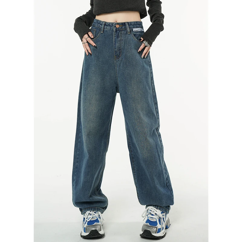 Blue High Waist Women Jeans Winter Vintage American Fashion Streetwear Wide Leg Jean Female Denim Trouser Straight Baggy Pants
Blue High Waist Women Jeans Winter Vintage American Fashion Streetwear Wide Leg Jean Female Denim Trouser Straight Baggy Pants