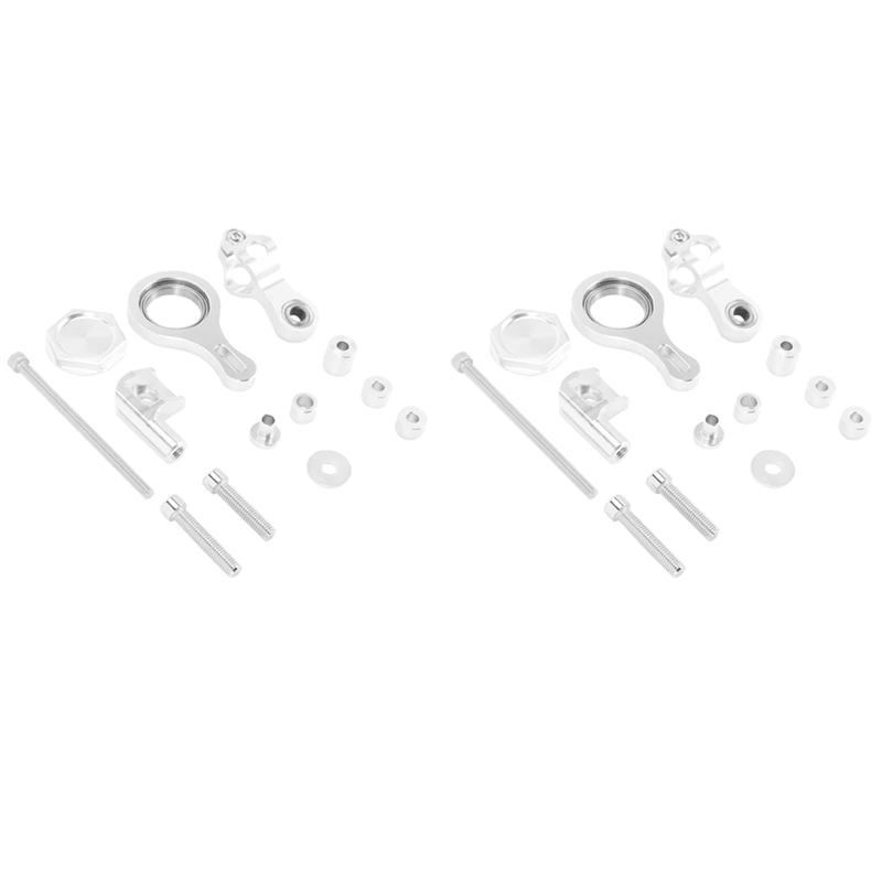 2Set Cnc Aluminum Adjustable Motorcycles Steering Stabilizer Damper Bracket Mount Kit For Yamaha Yzf R6 2006-2017 Silver
2Set Cnc Aluminum Adjustable Motorcycles Steering Stabilizer Damper Bracket Mount Kit For Yamaha Yzf R6 2006-2017 Silver