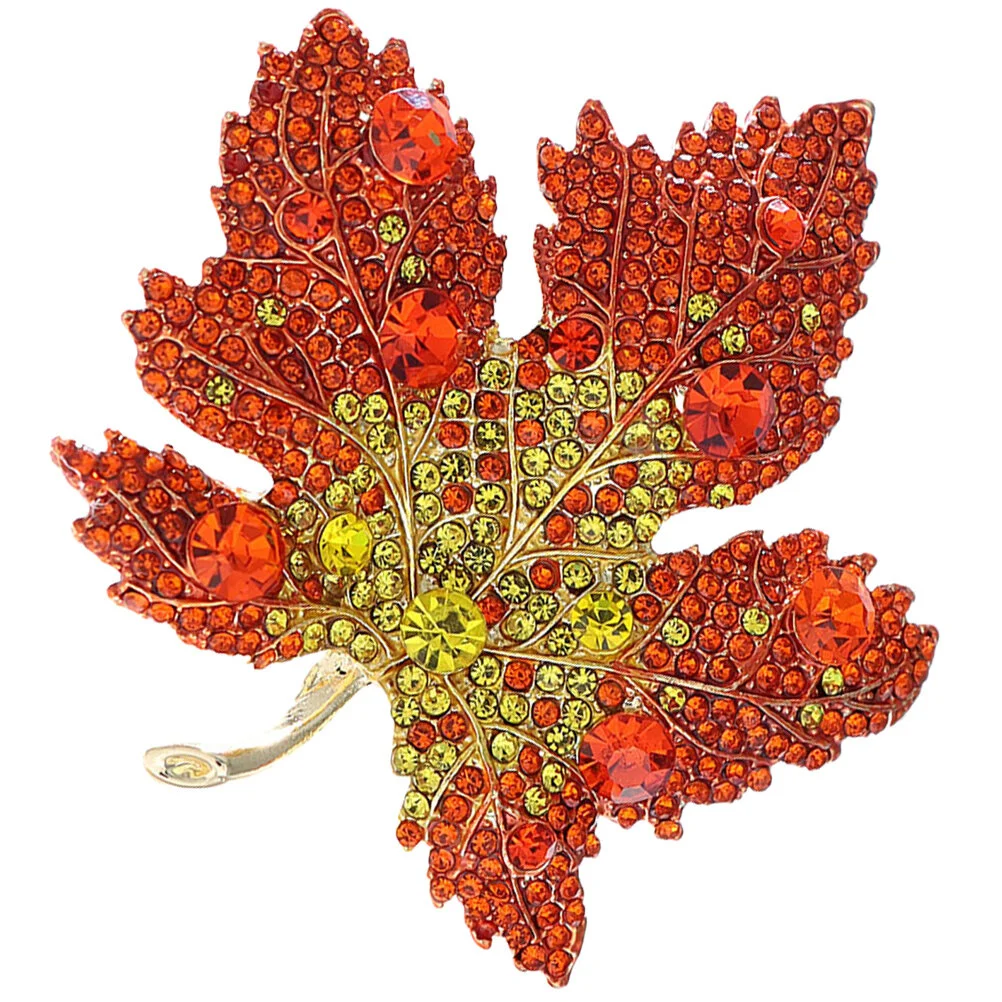 

Maple Leaf Brooch Gifts Friends Female Clips Birthday Pins Women Thanks Giving Decor
