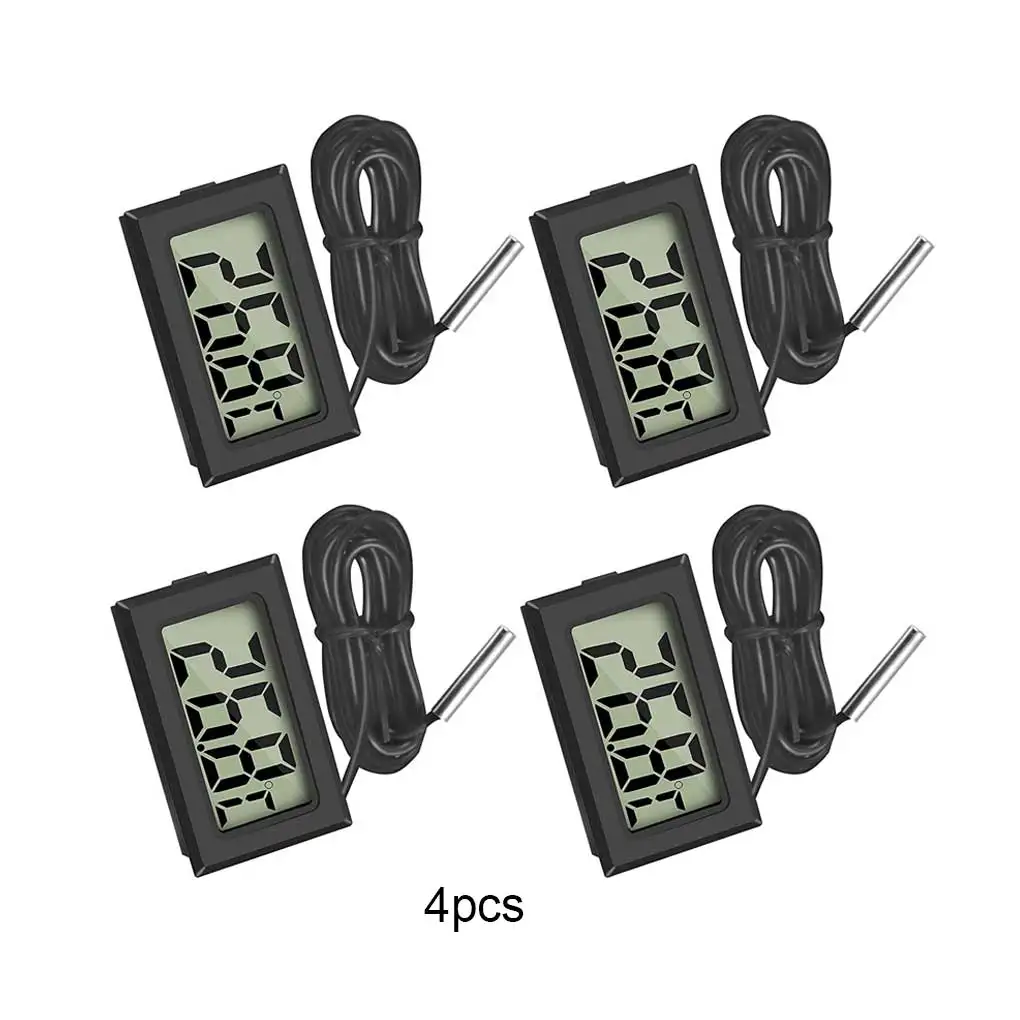 4pcs Electronic Thermometers -50℃~ +110℃ LCD Digital Display Temperature Monitor With waterproof Probe For Refrigerator Aquarium
4pcs Electronic Thermometers -50℃~ +110℃ LCD Digital Display Temperature Monitor With waterproof Probe For Refrigerator Aquarium