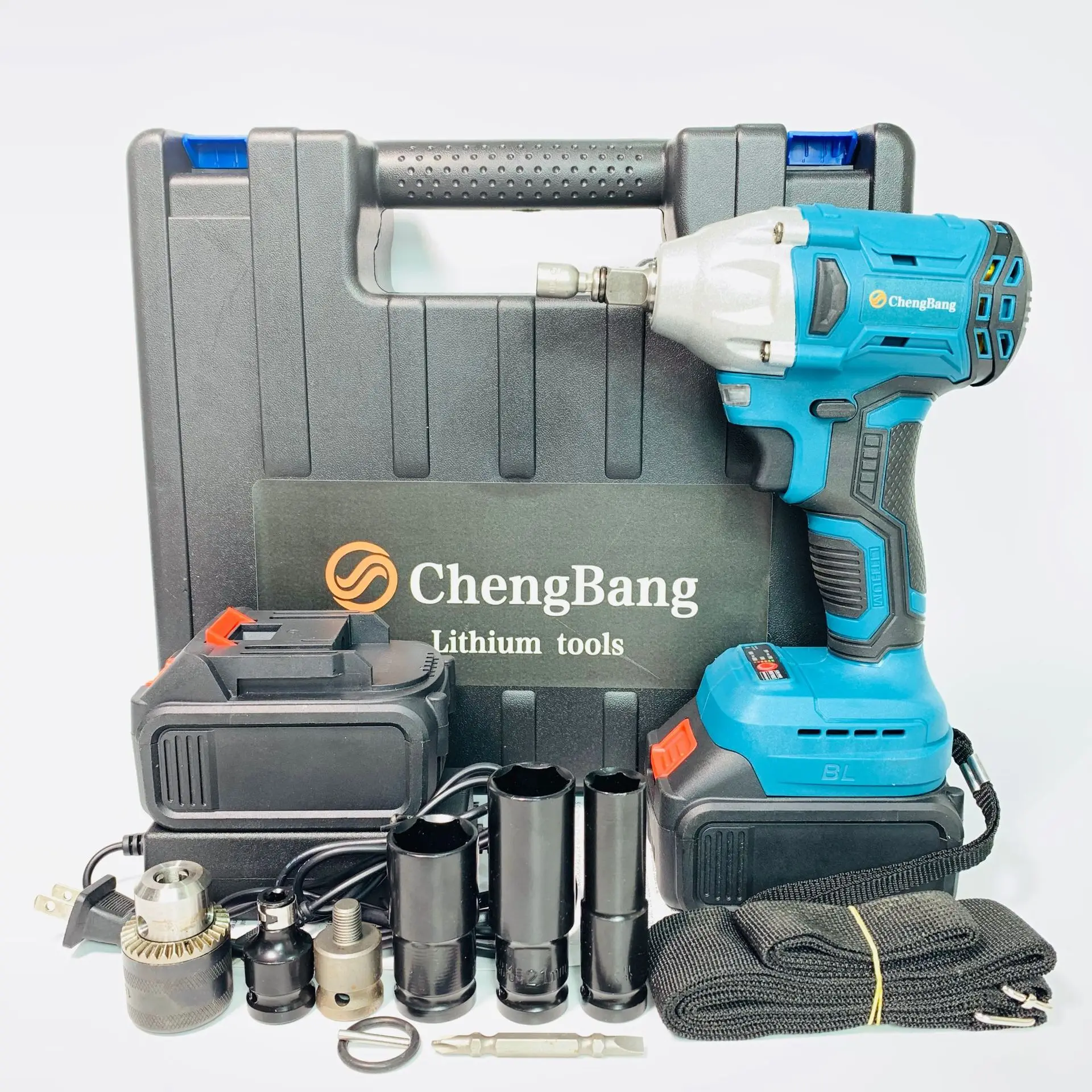Lithium electric brushless electric wrench set 05 plug-in USES dual axis electric wrench
Lithium electric brushless electric wrench set 05 plug-in USES dual axis electric wrench