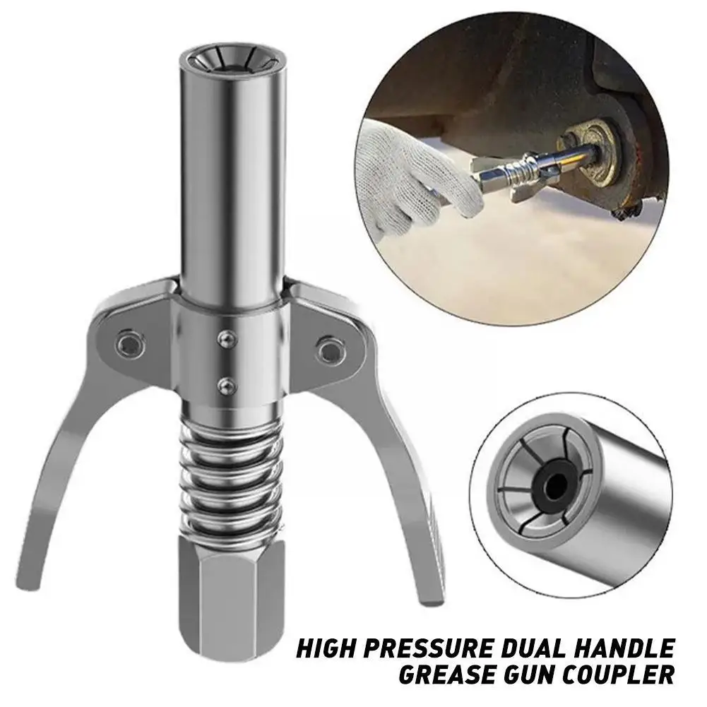 High Pressure Dual Handle Grease Gun Coupler 10000PSI Grease 1/8"NPT Nozzle Accessories Tip Repair Lubric Syringe Lubricant O3K5
High Pressure Dual Handle Grease Gun Coupler 10000PSI Grease 1/8"NPT Nozzle Accessories Tip Repair Lubric Syringe Lubricant O3K5