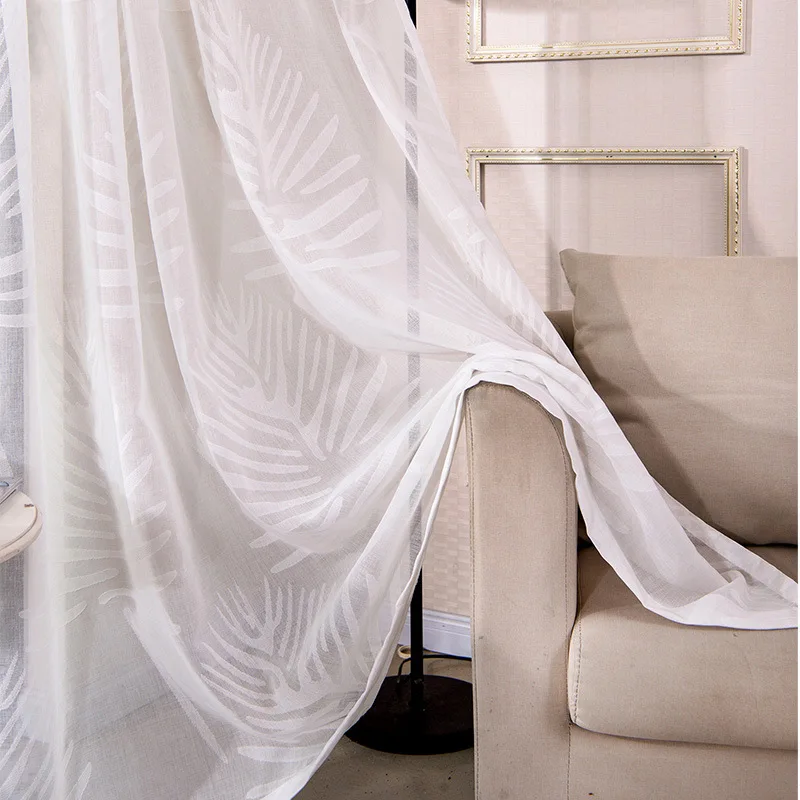 Modern Curtains Sheer for Living Room Bedroom White Leaves Tulle Window Jacquard Luxury Curtain Drapes Sheer
Modern Curtains Sheer for Living Room Bedroom White Leaves Tulle Window Jacquard Luxury Curtain Drapes Sheer