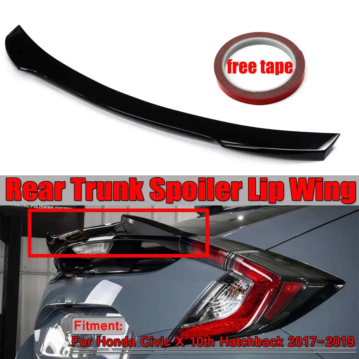 Real Carbon Fiber / Resign Car Rear Trunk Spoiler Wing Lip For Honda For Civic X 10th Hatchback 2017-2019 DTO V Style Racing
Real Carbon Fiber / Resign Car Rear Trunk Spoiler Wing Lip For Honda For Civic X 10th Hatchback 2017-2019 DTO V Style Racing