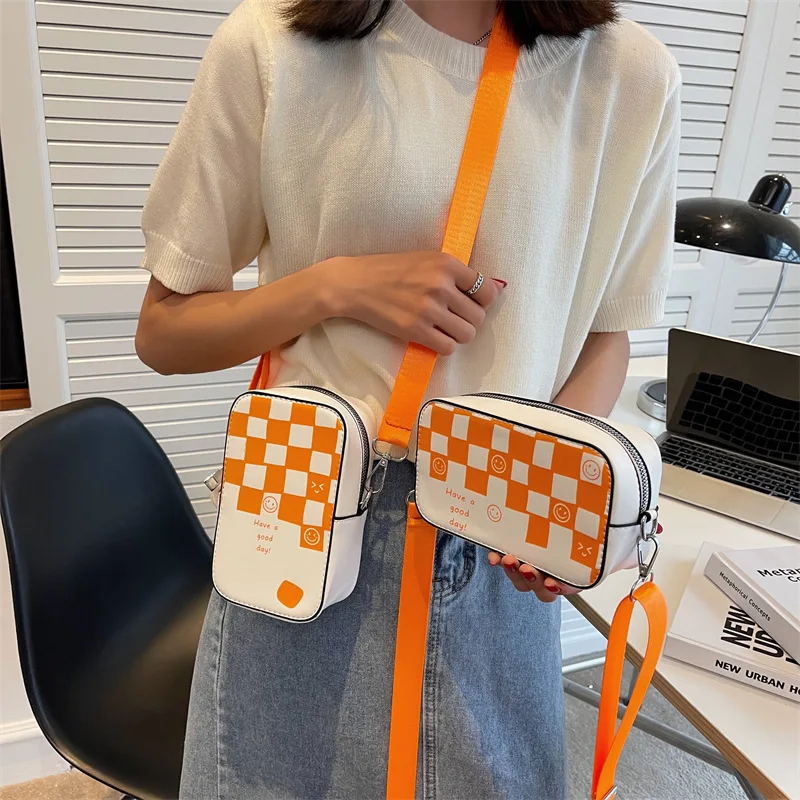 Lattice Leather Shoulder Crossbody Bag for Women Smiling Face Wide Strap Small Handbags Ladies Fashion Mobile Phone Bags Purses
Lattice Leather Shoulder Crossbody Bag for Women Smiling Face Wide Strap Small Handbags Ladies Fashion Mobile Phone Bags Purses