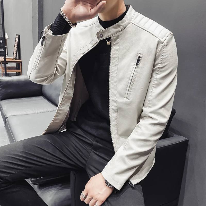 Leather Jackets for Men 2021 Autumn Black Stand-up Collar Motorcycle Bike PU Leather Jacket Comfortable Casual Streetwear Coats
Leather Jackets for Men 2021 Autumn Black Stand-up Collar Motorcycle Bike PU Leather Jacket Comfortable Casual Streetwear Coats
