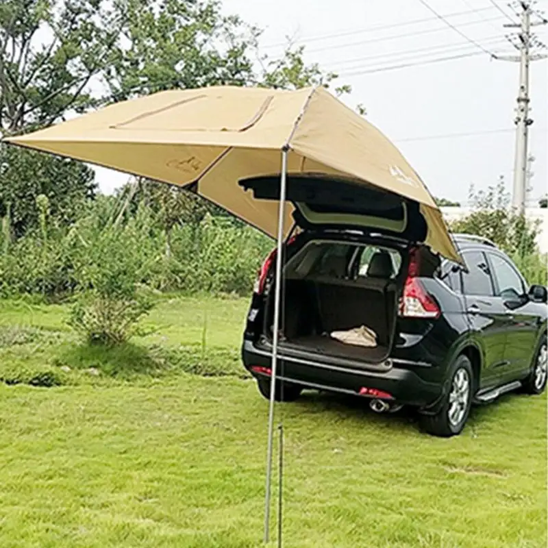 

Car Awning Auto Shelter Tent Sunshade Rainproof Travel Trunk Tent Portable Auto Canopy Camper Trailer Self-Driving Tour Barbecue