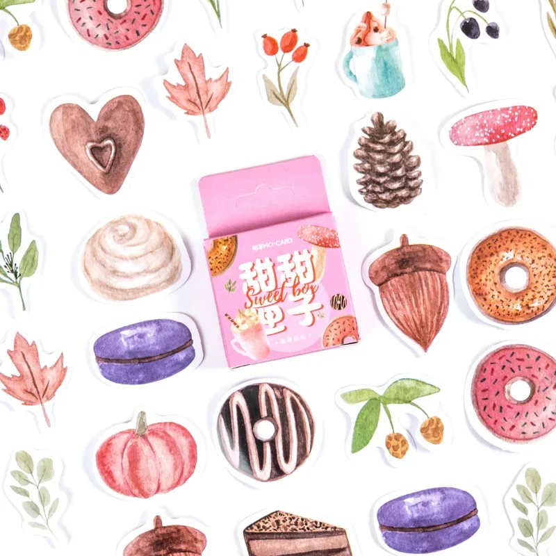 20Packs wholesale Box Food Sticker mushroom cake donut pumpkin Ablum Diary Squared Stationery Stickers Scrapbooking hand 4cm
20Packs wholesale Box Food Sticker mushroom cake donut pumpkin Ablum Diary Squared Stationery Stickers Scrapbooking hand 4cm