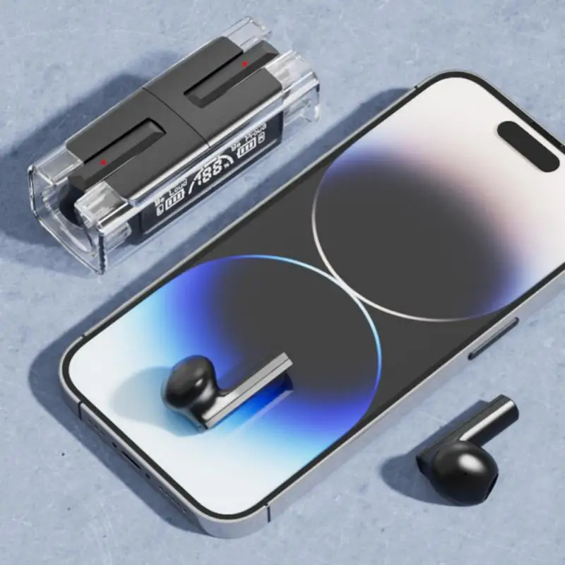 Сенсорная умная Спортивная гарнитура 5,0, прозрачные маленькие Hi-Fi наушники с низкой задержкой для Iphone, Samsung, черные музыкальные наушники
Сенсорная умная Спортивная гарнитура 5,0, прозрачные маленькие Hi-Fi наушники с низкой задержкой для Iphone, Samsung, черные музыкальные наушники
