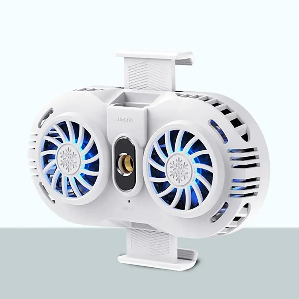 AH-102 Phone Fan Cooler Dual Fan Quick Cooling ABS Semiconductor Strong Wind Game Radiator for Smartphone
AH-102 Phone Fan Cooler Dual Fan Quick Cooling ABS Semiconductor Strong Wind Game Radiator for Smartphone