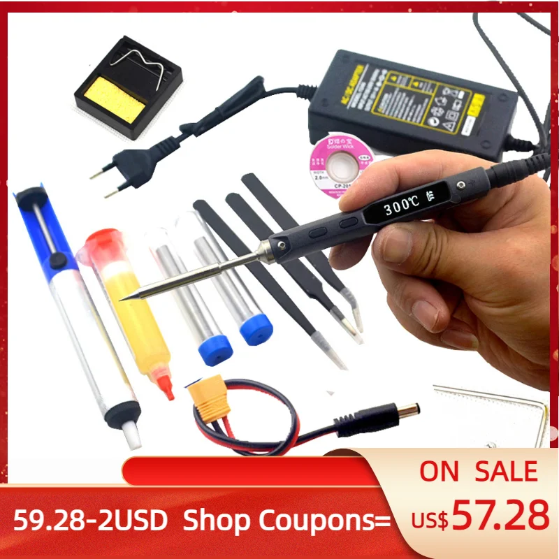 TS100 Mini Portable Smart Programmable Electric Soldering Iron Digital LCD Display Original Replacement Tip High Frequency+GIFT
TS100 Mini Portable Smart Programmable Electric Soldering Iron Digital LCD Display Original Replacement Tip High Frequency+GIFT
