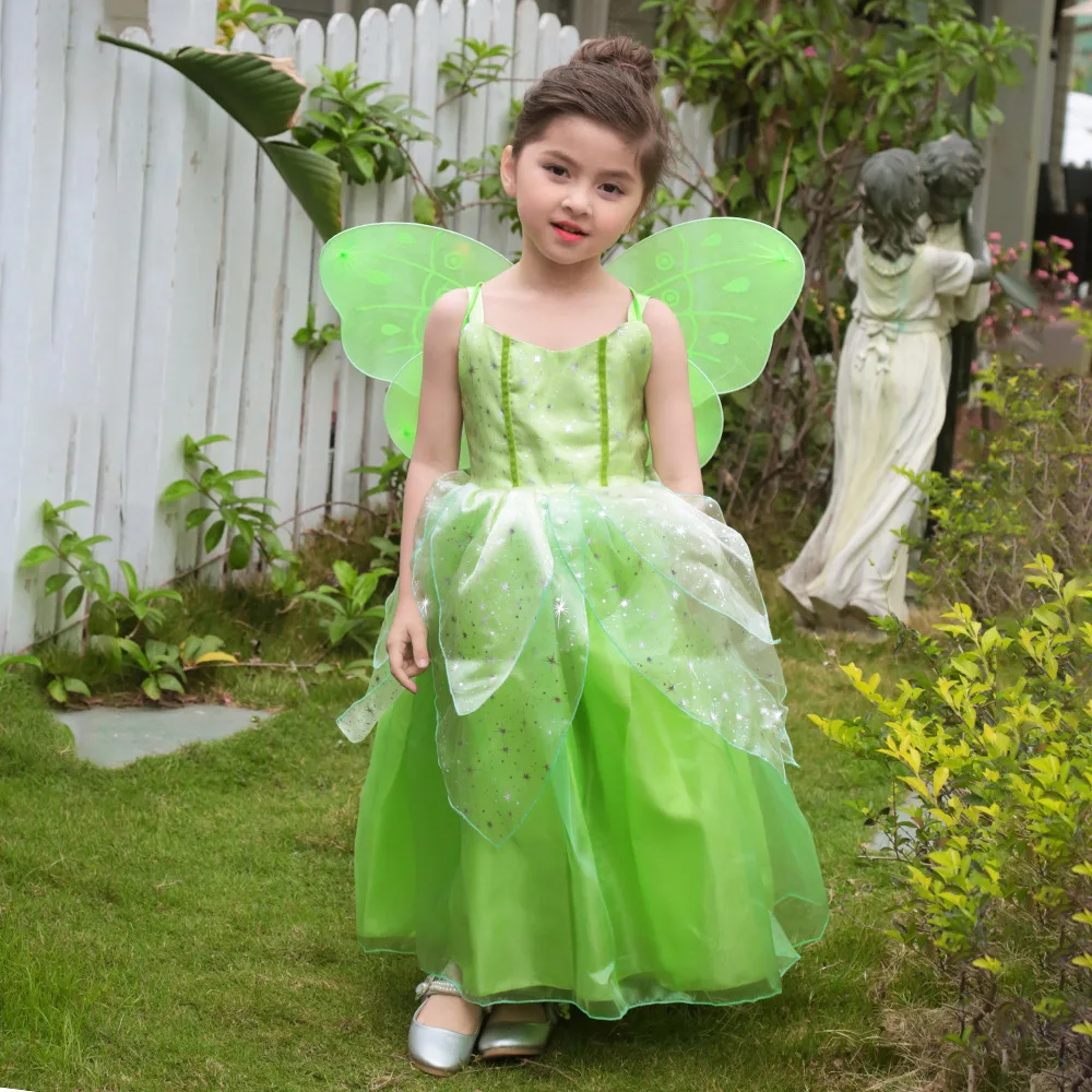 Girls Fairy Tinkerbell Fairy Dress Cartoon Cos Wonderful Costume Children Performance Cosplay Princess Dresses
Girls Fairy Tinkerbell Fairy Dress Cartoon Cos Wonderful Costume Children Performance Cosplay Princess Dresses