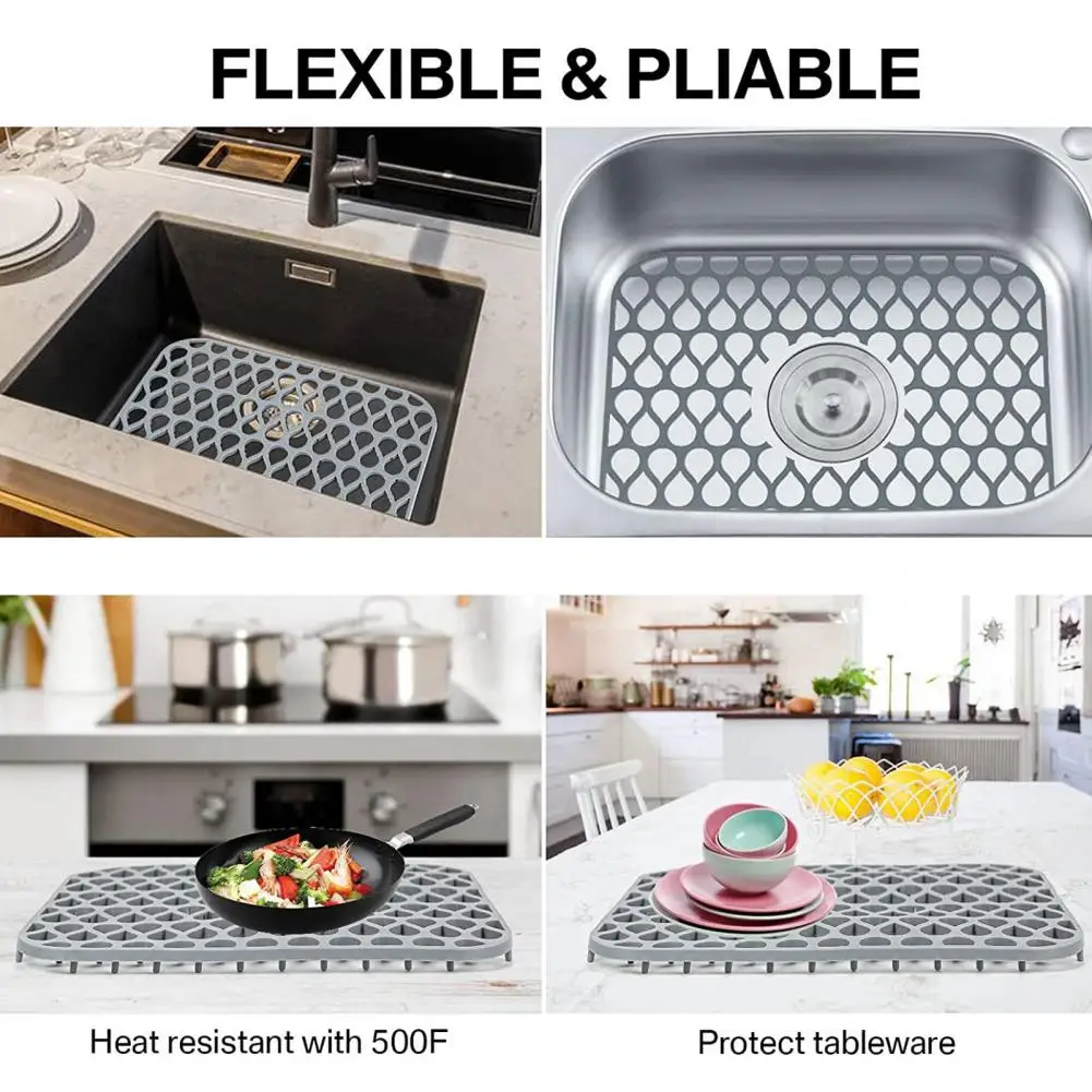 Attractive Sink Drain Mat Durable Dishwashing Mat Anti-splash Silicone Sink Protector Dishwashing Mat Anti-scalding
Attractive Sink Drain Mat Durable Dishwashing Mat Anti-splash Silicone Sink Protector Dishwashing Mat Anti-scalding