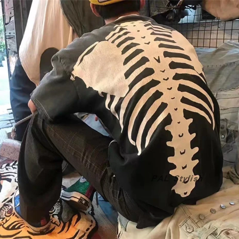 Heavy Fabric Patchwork KAPITAL T-shirt Skeleton Hip Hop Men Streetwear Women T Shirt
Heavy Fabric Patchwork KAPITAL T-shirt Skeleton Hip Hop Men Streetwear Women T Shirt