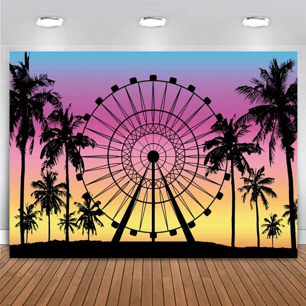 Summer Seaside Sunset Ferris Wheel Backdrop Palm Trees Wedding Photography Background Musical Birthday Party Decor Banner Poster
Summer Seaside Sunset Ferris Wheel Backdrop Palm Trees Wedding Photography Background Musical Birthday Party Decor Banner Poster