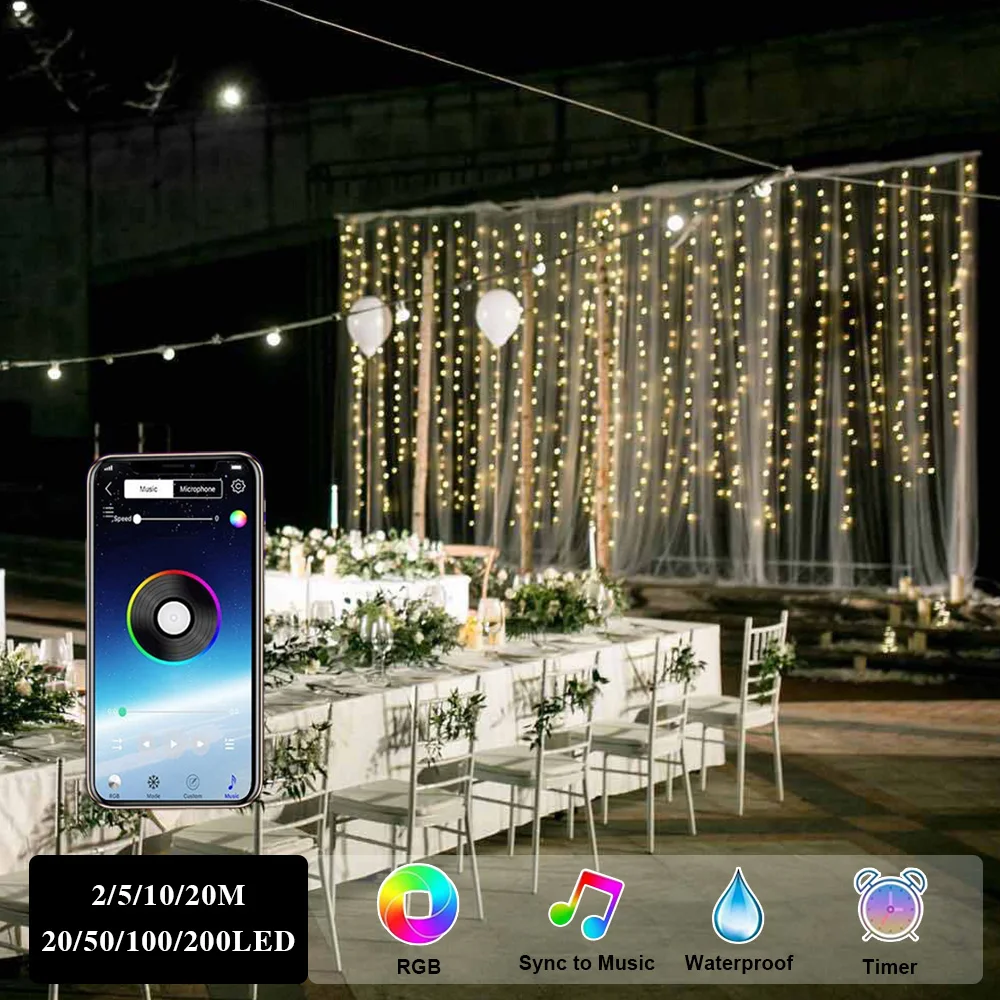 Bluetooth LED String Lights Wedding Decoration Navidad Merry Christmas Tree Xmas Smart Lamp Noel Gifts New Year Decor for Home
Bluetooth LED String Lights Wedding Decoration Navidad Merry Christmas Tree Xmas Smart Lamp Noel Gifts New Year Decor for Home