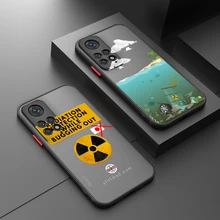 Ban Discharge Nuclear Wastewater For Redmi K40 K20 A1 A2 12C 11A 10X 9C 9AT AT Pro NFC Gaming Pro Plus 4G Frosted Translucent