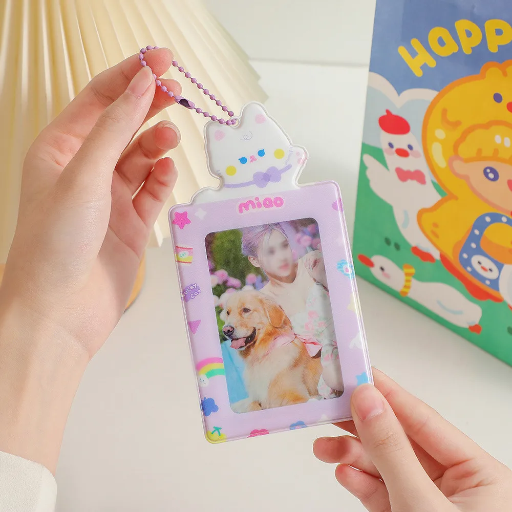 Kawaii Kpop Idol Photocards Storage With Keychains 3Inch Cartoon kitten Card Holder Cute Photo Sleeves Student School Stationary
Kawaii Kpop Idol Photocards Storage With Keychains 3Inch Cartoon kitten Card Holder Cute Photo Sleeves Student School Stationary