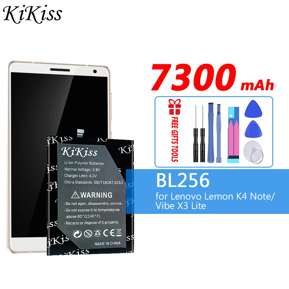 7300 мАч 100% оригинальный аккумулятор kikiss BL256 для сотового телефона Lenovo Lemon K4 Note K4note A7010 / X3 Lite K51c78 аккумулятор
7300 мАч 100% оригинальный аккумулятор kikiss BL256 для сотового телефона Lenovo Lemon K4 Note K4note A7010 / X3 Lite K51c78 аккумулятор