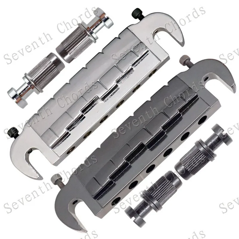 A Set Of Big Type Wraparound Compensated 6 String Bridge Tailpiece For Guitar Chrome Black For Choose Guitar Accessories Parts
A Set Of Big Type Wraparound Compensated 6 String Bridge Tailpiece For Guitar Chrome Black For Choose Guitar Accessories Parts