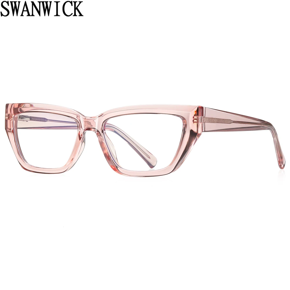 Swanwick women square glasses anti blue light TR90 clear lens acetate fashion glasses frame cat eye transparent black gifts
Swanwick women square glasses anti blue light TR90 clear lens acetate fashion glasses frame cat eye transparent black gifts