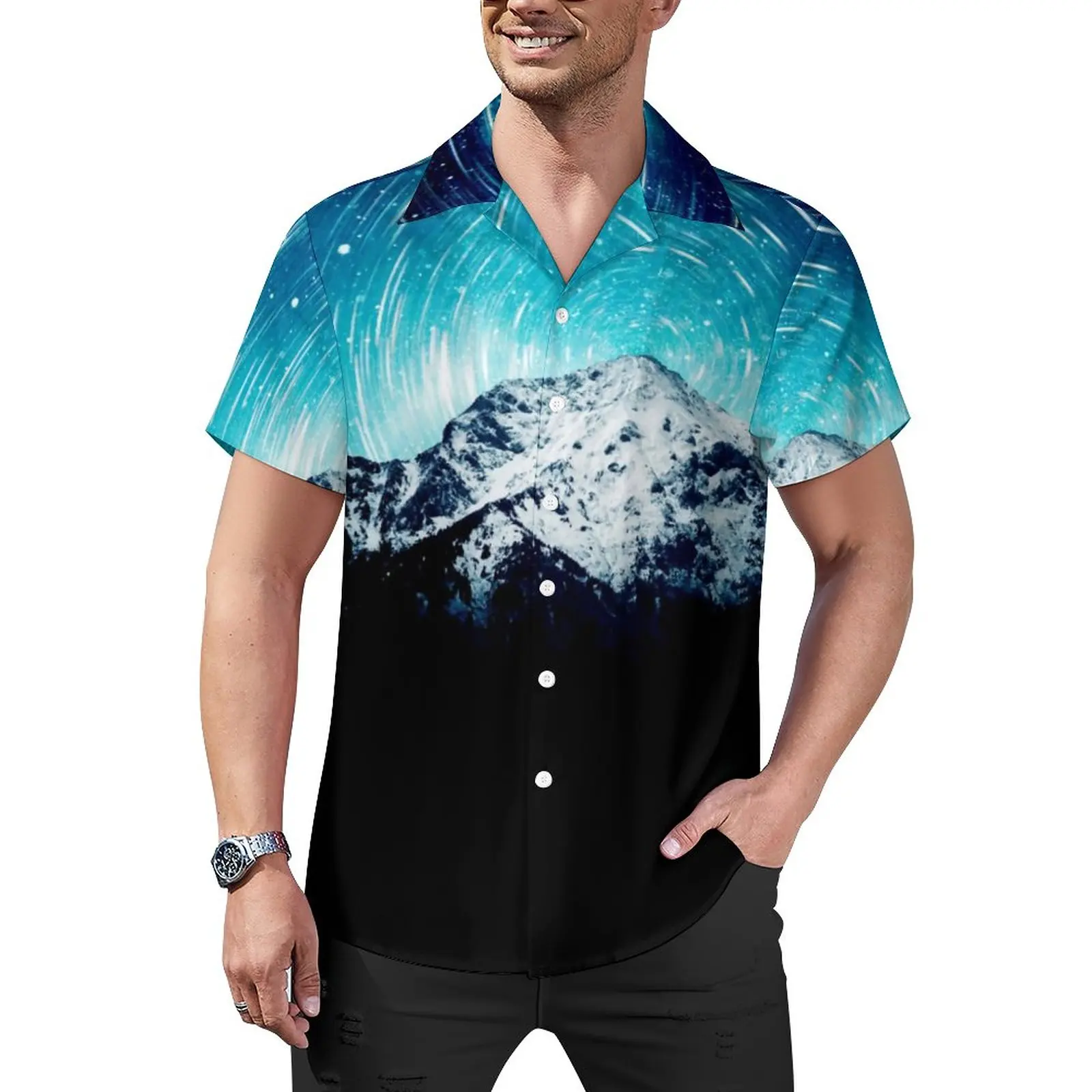 Рубашка мужская с принтом гор, свободная повседневная с короткими рукавами, гавайский дизайн, смешная блузка оверсайз для отпуска
Рубашка мужская с принтом гор, свободная повседневная с короткими рукавами, гавайский дизайн, смешная блузка оверсайз для отпуска